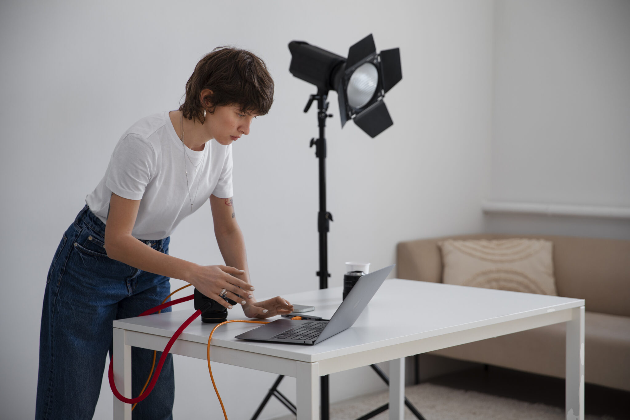 side-view-woman-working-photography-studio